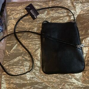 WILSON’S Leather MAXIMA BRAND NEW WITH TAGS Black Crossbody Bag with 2-Zippers!